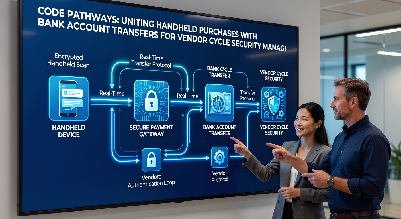 Diagram showing security layers in mobile-to-bank transfer integrations for vendor management