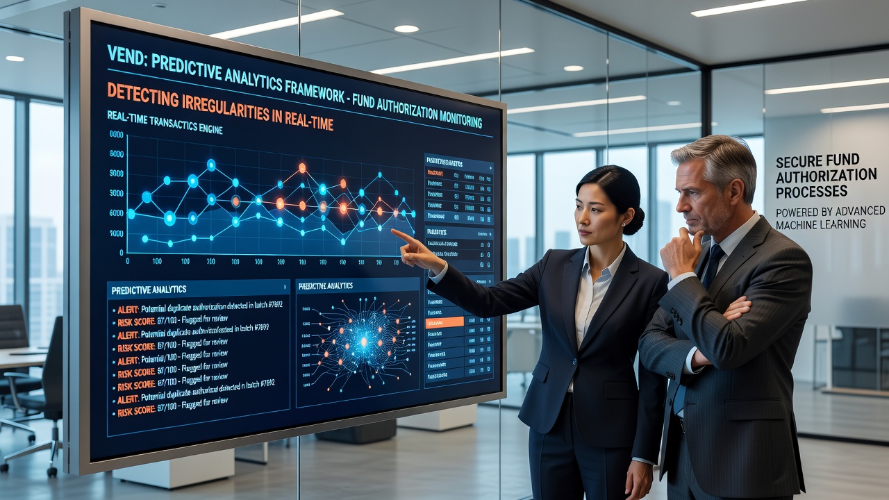 Analytics engine processing authorization requests across vendor financial networks