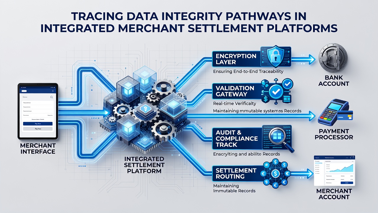 Screenshot of audit dashboard displaying verified settlement pathways and integrity metrics
